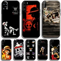 one piece luffy for huawei p50 p40 p30 p20 pro lite 5g phone case for huawei p smart z 2021 black tpu coque liquid silicon