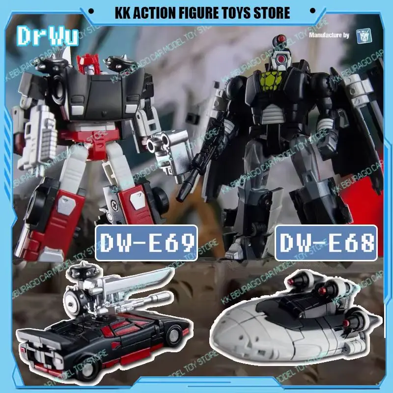 Фото Фигурки DrWu Transformation DW E68 E69: Черный Сайдсвайп (Sweep) в миниатюрном масштабе для взрослых коллекционеров и любителей для демонстрации №1