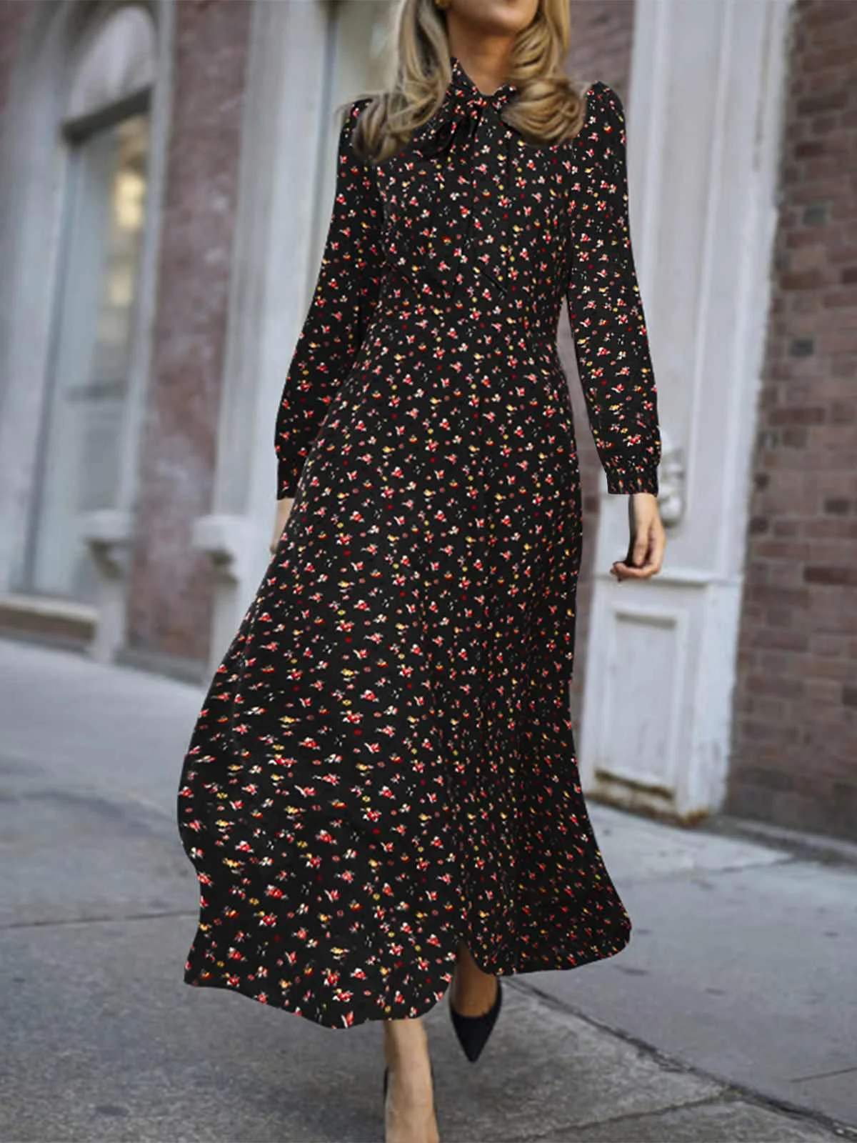 

2022 Bohemian Fashion Floral Printed Vestidos Elegant Long Maxi Sundress Women Dress Holiday Party Dresses ZANZEA Robe Femme