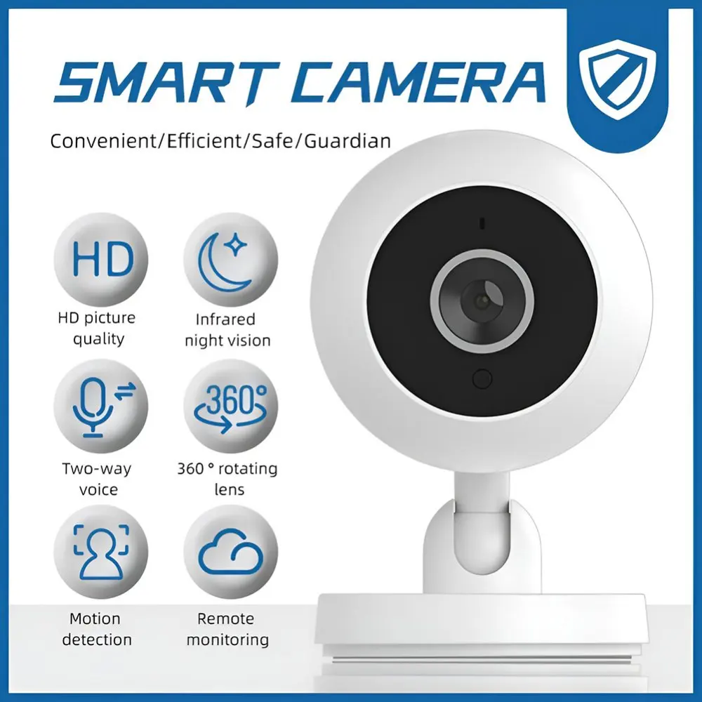 

A2 Smart Wifi Camera HD 1080P Infrared Night Vision Network Home Security Camera 360 Rotation 2-Way Audio Surveillance Camcorder