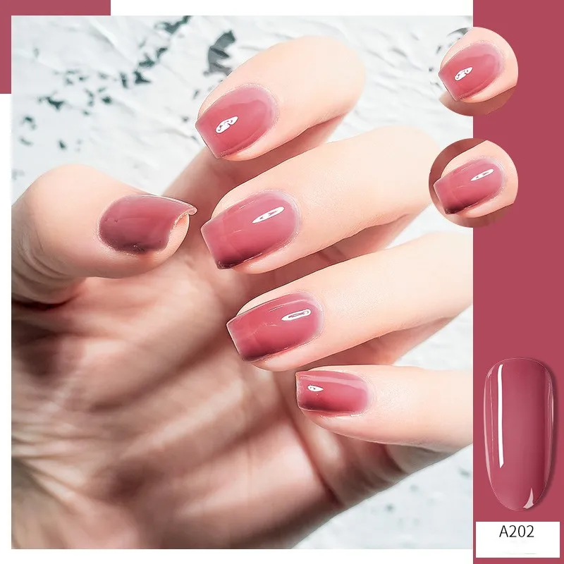 

15ml Translucent Jelly Nail Varnish Summer Ice Through Gel 6 Color Nude Nail Polish Soak off UV LED Nail Gel Varnish Manicure #*