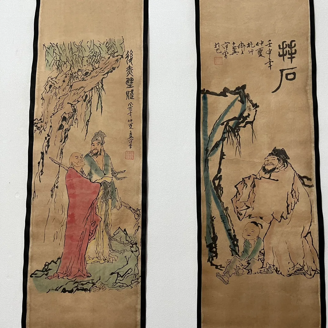 Китайская рисовая бумага для гостиной Свиток картина с четырьмя экранами