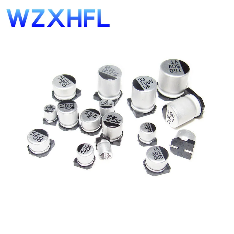 

20PCS SMD Electrolytic capacitor aluminum 6.3V 10V 16V 25V 35V 50V 1UF 2.2UF 4.7UF 10UF 47UF 100UF 220UF 330UF 470UF 680UF