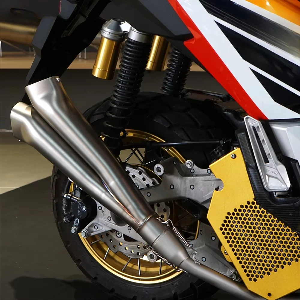 Фото Новинка для выхлопной горелки из нержавеющей стали ADV 160 Gemini, полированная для полного выхлопа, дополнительная, глубокая, мощная выхлопная заметка №2
