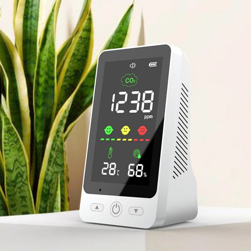 Монитор качества воздуха светодиодный экран измеритель углекислого газа CO2