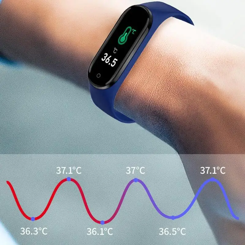 Смарт-браслет M4pro с измерением температуры и уровня кислорода в крови |