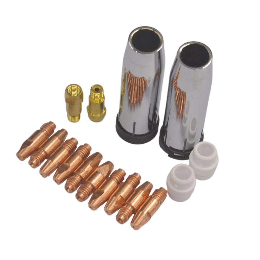 

Contact Head Welder Nozzle 16pcs/set Compatible Consumables Fit For MP250i 250A Welder HighQuality Replacement