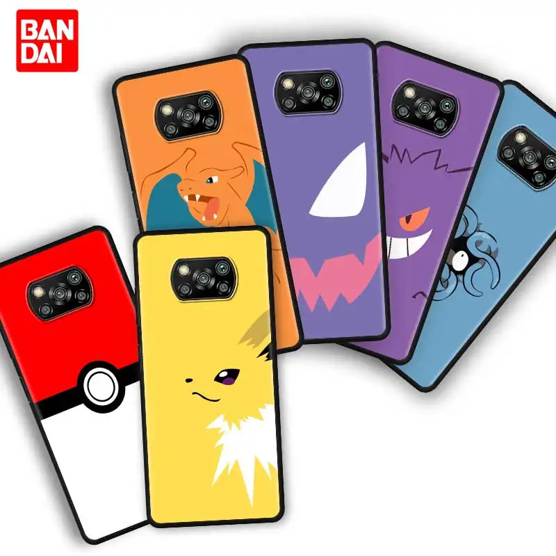 

Fashion Pokemon Anime Case for Xiaomi Poco X3 NFC F3 M3 11t 11 Lite Ultra Redmi Note 10s 10t Pro Plus 5G Original Silicone Cover