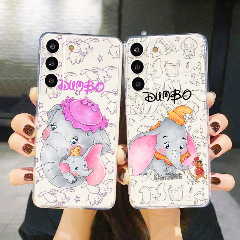 

Dumbo Cute Anime For Samsung Galaxy S23 S22 S21 S20 Ultra Plus Pro S10 S9 S8 S7 4G 5G Transparent Soft Phone Case Coque Capa
