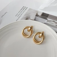 best selling 14k gold filled round circle twist design ladies stud earrings original jewelry for women birthday gifts no fade