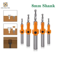 1pc 8mm shank hss woodworking countersink router bit set screw extractor remon demolition drill bits and reaming drills