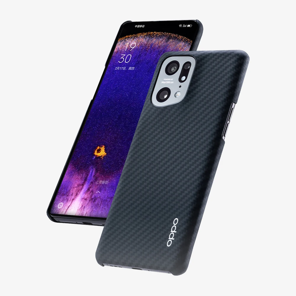 100% Original OPPO Find X5 Pro Case Carbon Fiber Case Ultra Thin Protective Ice Skin Karbon Cover For OPPO Find X5 Pro Phone