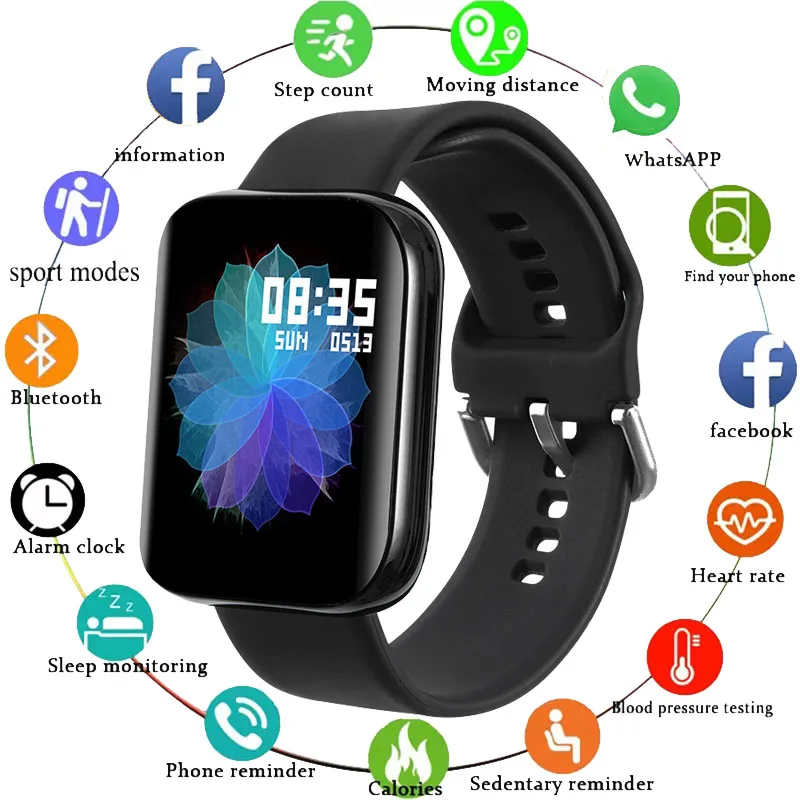 

Мужские Смарт-часы S2 с сенсорным экраном, поддержкой Bluetooth, звонков, музыки, пульсометра, кровяного давления, женские Смарт-часы для Android, 2022