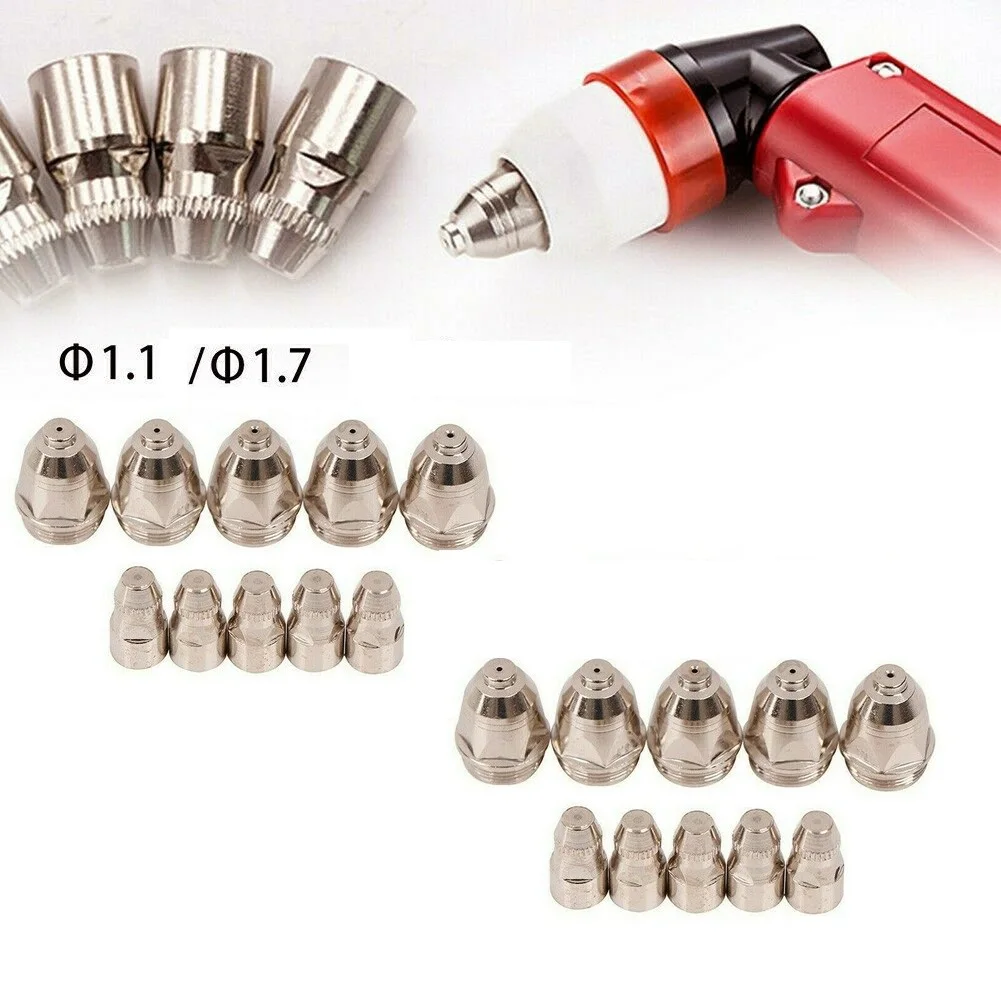 

20Pcs P80 1.1/1.3/1.5/1.7mm Plasma Torch Electrode Nozzle Set Consumables Electrode Tip Nozzle Kit For P80 Plasma Cutting Torch