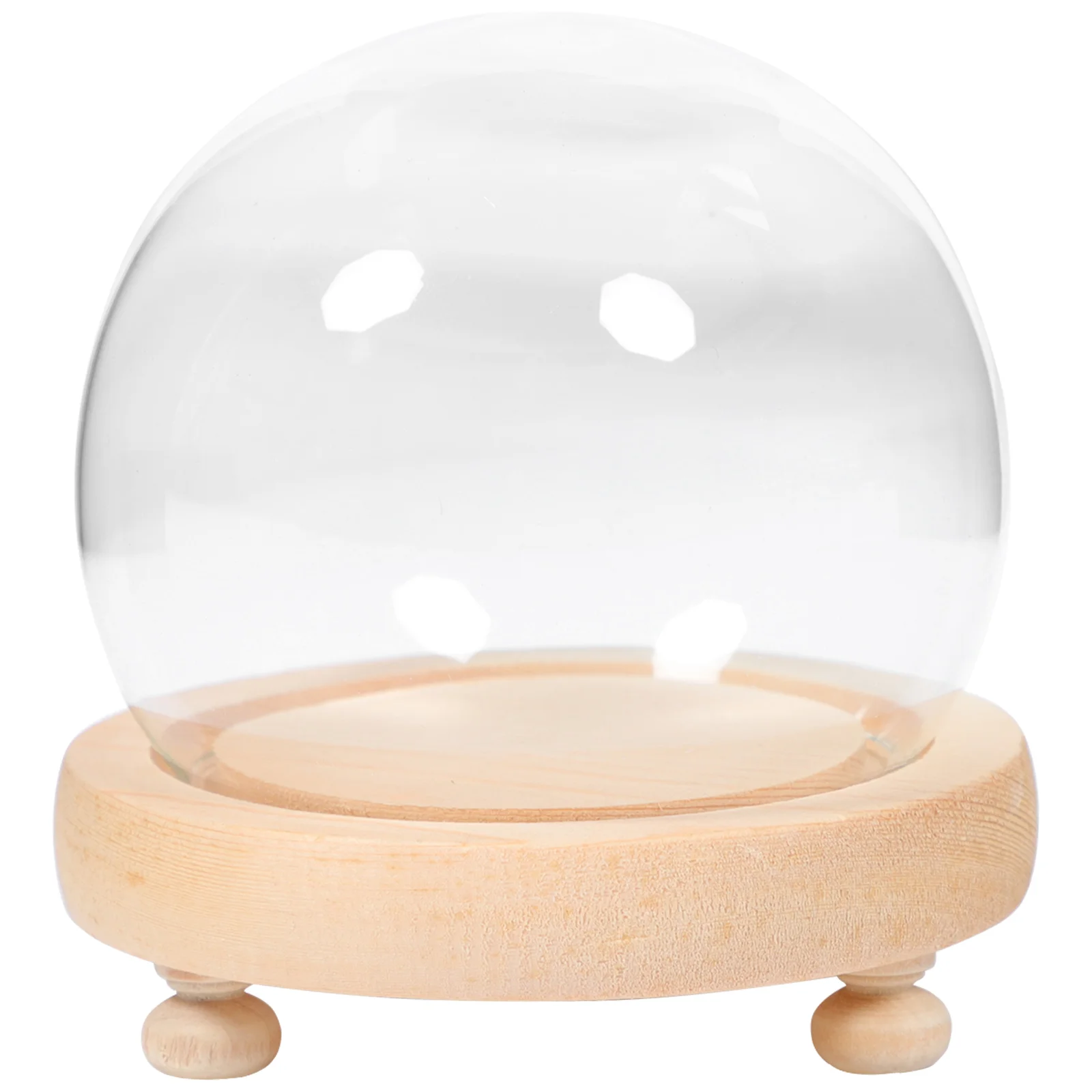 

Dome Display Cloche Cover Flower Bell Case Base Jar Eternal Clear Cake Valentine Decorative Rose Wooden Mini Preserved Showcase