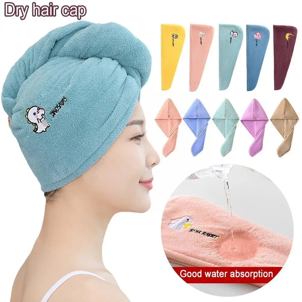 

Coral Fleece Dry Hair Hat Turban Towel For Women Girls Shower Long Turban Super Absorbent Quick Dry Hair Z8T7