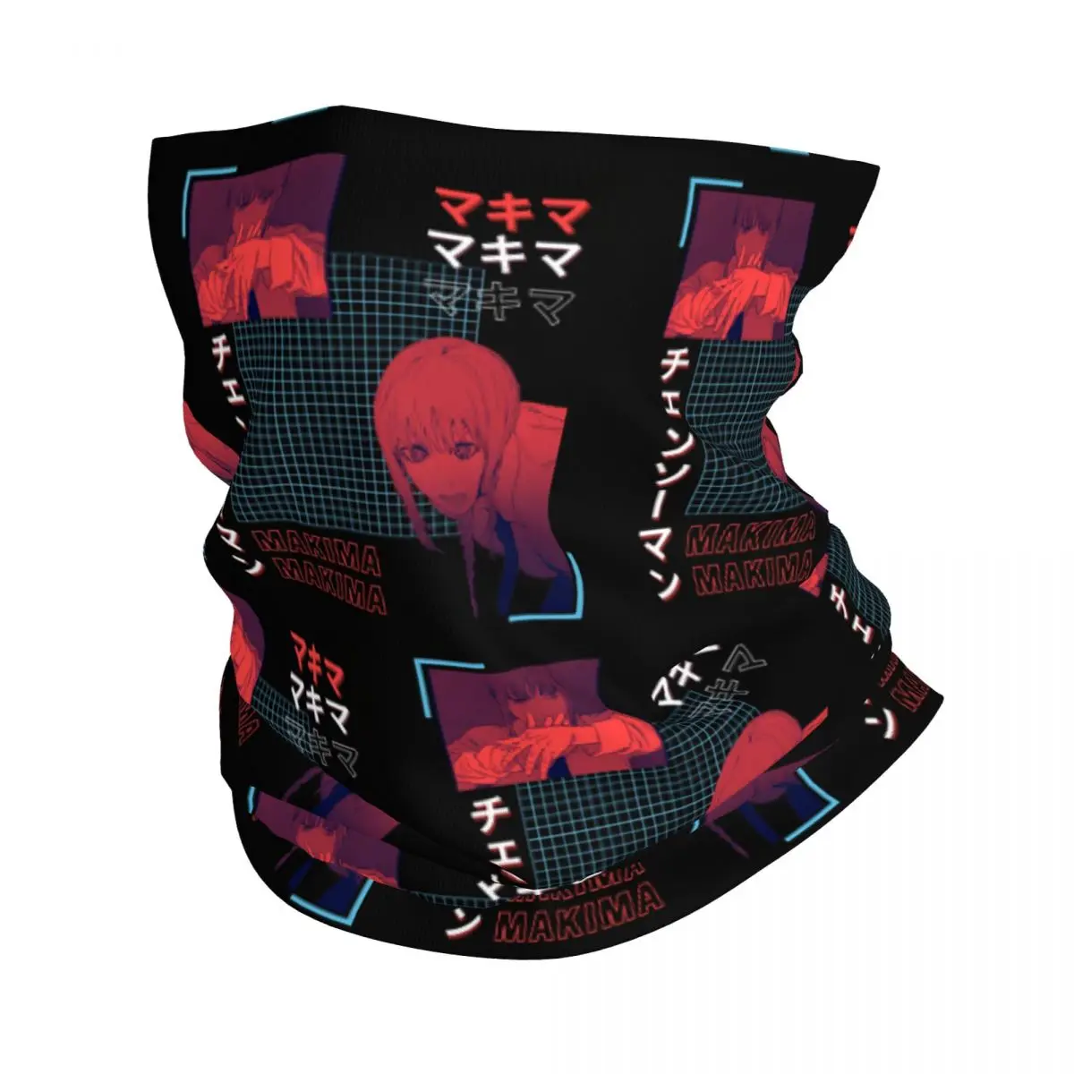 

Makima Chainsaw Man Streetwear Bandana Neck Warmer Winter Ski Hiking Scarf Gaiter Chainsaw Man Denji Devil Anime Face Cover