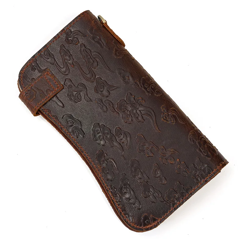 2022 Dragon Pattern Wallet For Men Luxury Wallet Genuine Leather Coin Purses Men Tiger Pattern Card Wallet New Men Clutch Bags