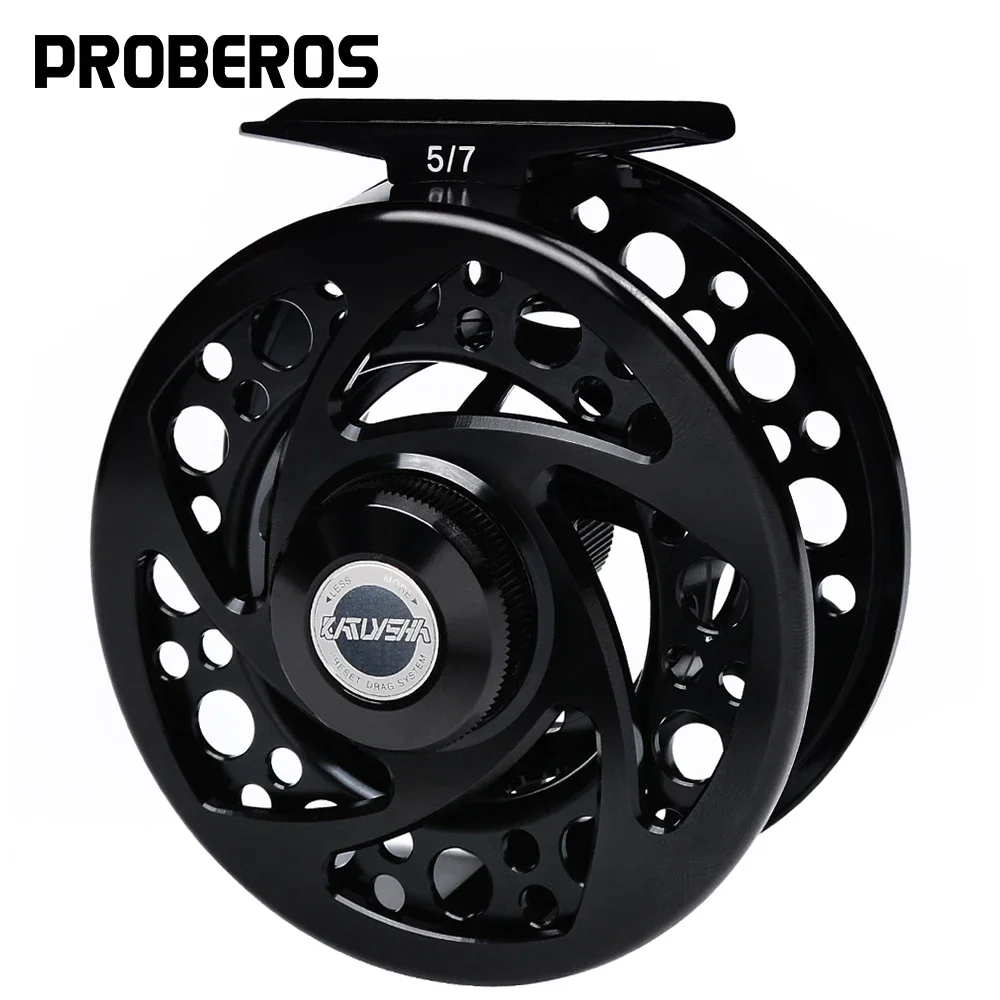 

Рыболовная катушка PROBEROS 5/7 7/9 9/10, катушка для ловли нахлыстом, алюминиевая катушка для ловли нахлыстом, катушка для резки с ЧПУ, большая удочка, литье под давлением