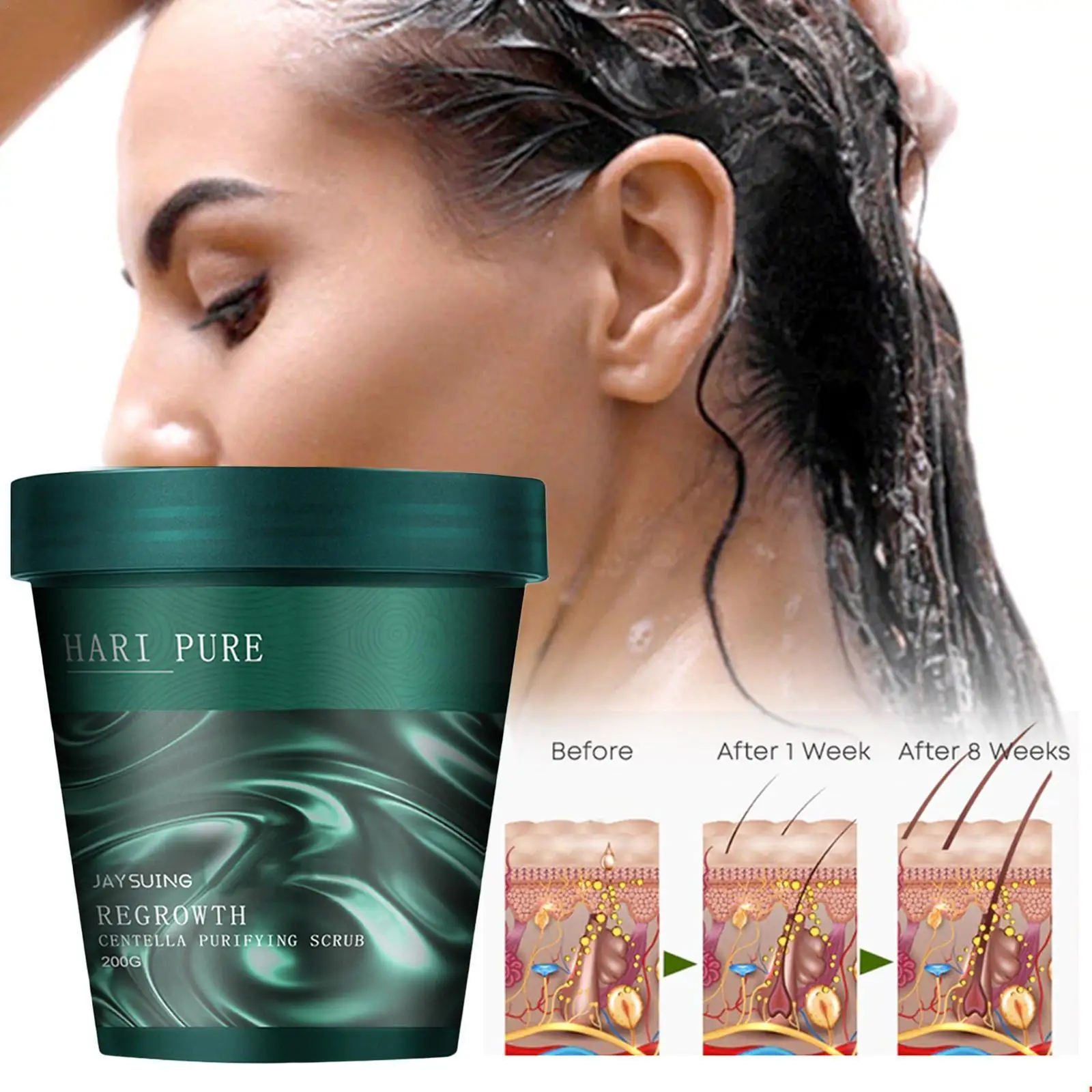 

200ml Sea Salt Cleansing Shampoo Anti-dandruff Oil-relieving Anti-itching Scalp Hair Shampoo Scrub Care All Shampoo Nourish Y6m7