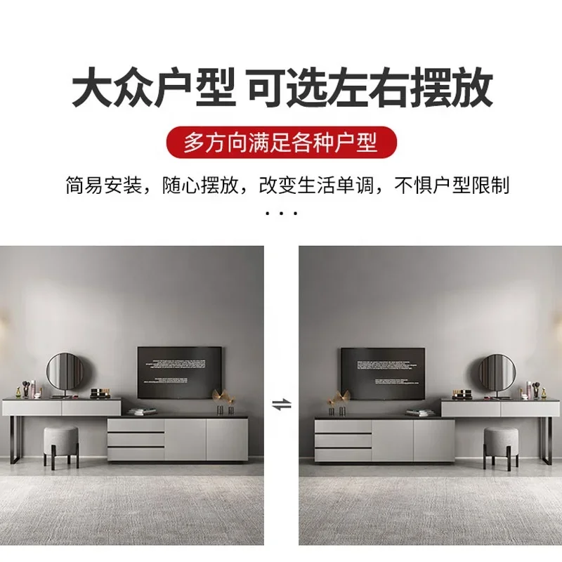 Комод Шкаф для телевизора Универсальный угловой комод со светодиодным зеркалом