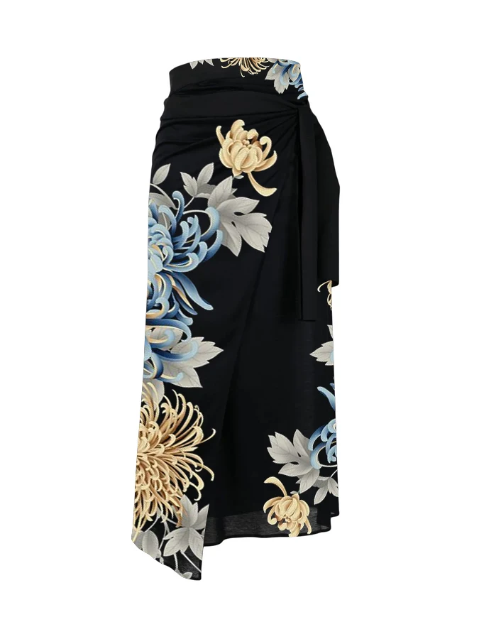 Рисунок 5 - Пляжная одежда с принтом хризантемы и оборками