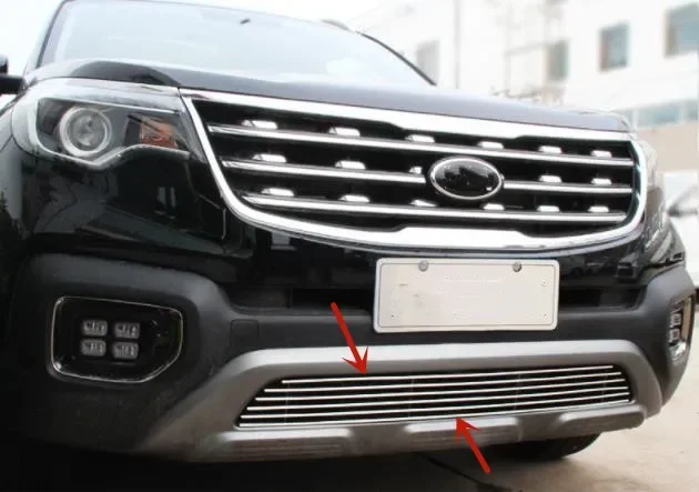 Для Kia Sportage R 2018-2019 решетка бампера из алюминиевого сплава передняя накладка рамка