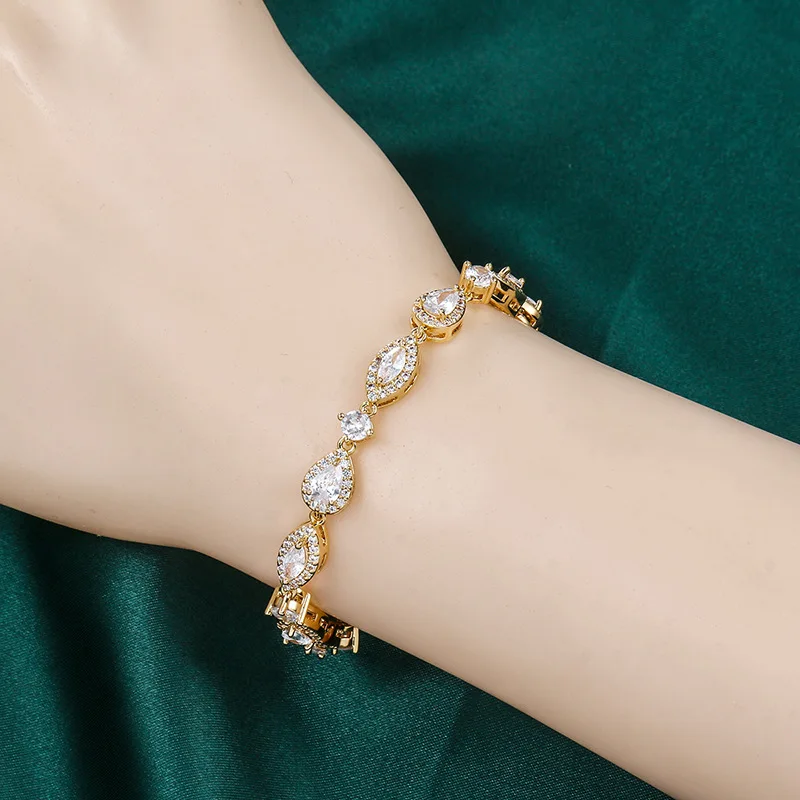 

New Tennis Bracelet Women Luxury Crystal Zircon Bracelet Ladies Bridesmaid Gift FineJewelry for Female Mothers Day Trend 2022