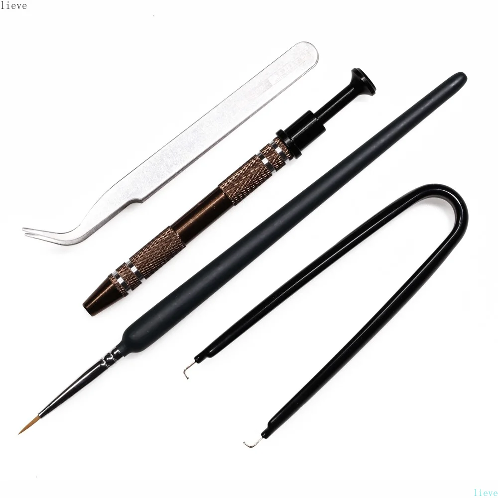 

4 In 1 Mechanical Keyboard Tweezers Lubrication Tool Brush Switch Puller Rod Picker Holder Claw For Keyboard Key Puller Tweezers