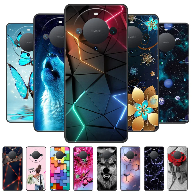 Для Huawei Mate 60 Pro чехол из ТПУ силиконовый противоударный для телефона с милым котом