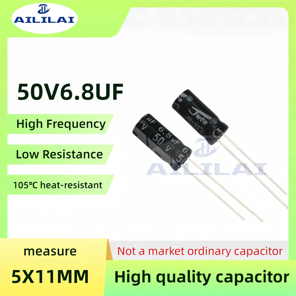 50 шт. оригинальный 50v6.8uf низкий ESR/импеданс высокая частота В 6 8 мкФ алюминиевый