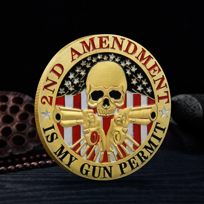 2-я поправка в США — поиск моего пистолета позолоченные монеты-вызов 1791