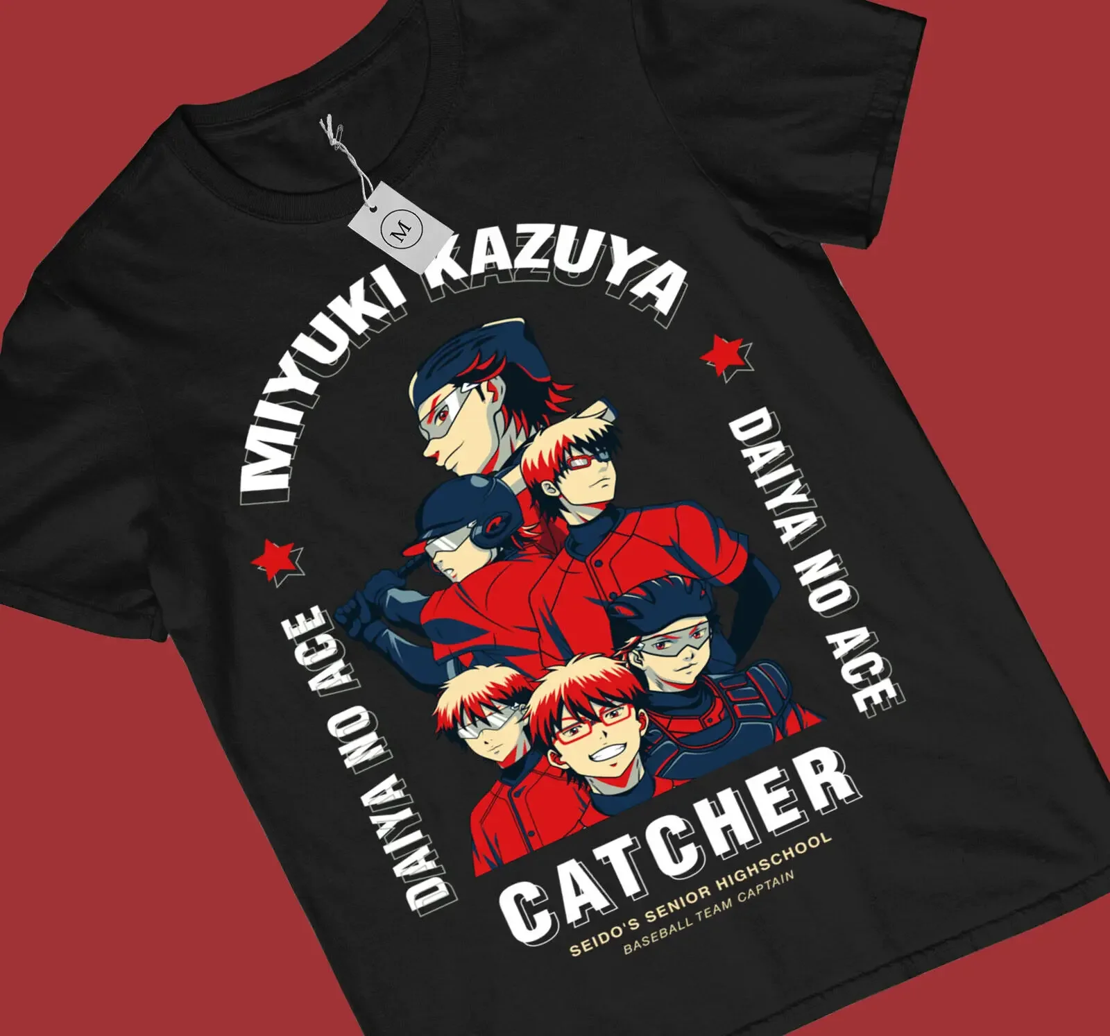 Футболка Diamond no Ace Miyuki Kazuya Рубашка унисекс для любителей аниме и манги