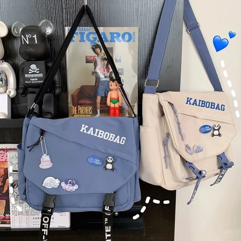 

Вместительная женская сумка через плечо, новая трендовая японская сумка в стиле Харадзюку, модные сумки через плечо для девочек, студенческ...