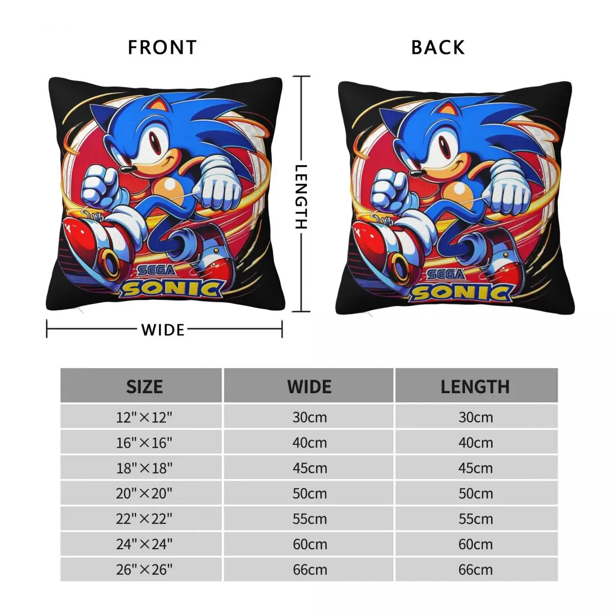 S-Sonics The H-Hedgehogs наволочка полиэстер декоративная кровать квадратная 40*40 см