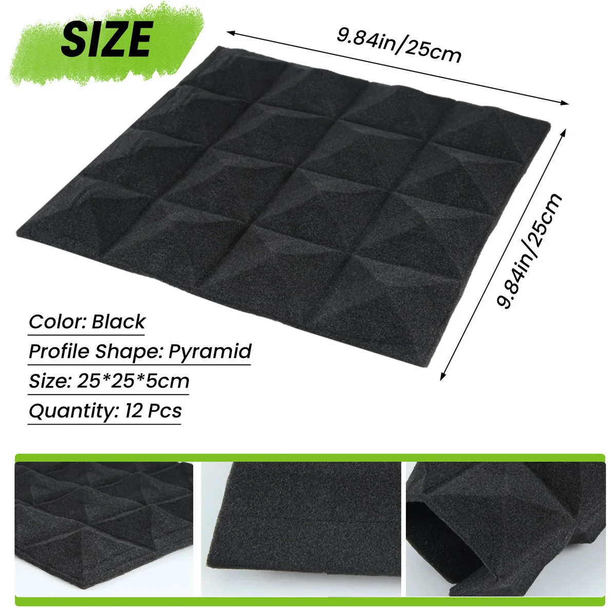 12 шт. звукоизоляционные настенные панели из пены