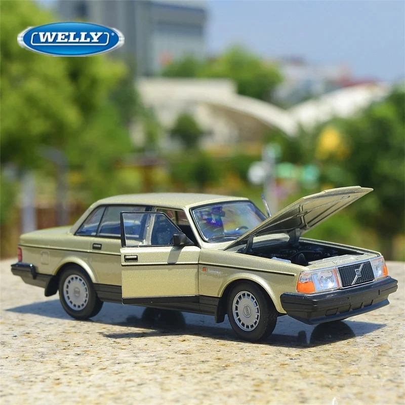 

Модель автомобиля WELLY 1:24 VOLVO 240 GL из сплава, литая металлическая классическая модель автомобиля, Коллекционная модель автомобиля, подарки, игрушки для мальчиков