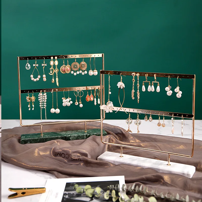 

Earring display rack store shelf vertical light luxury female household stud earrings jewelry wearing earrings receive frame
