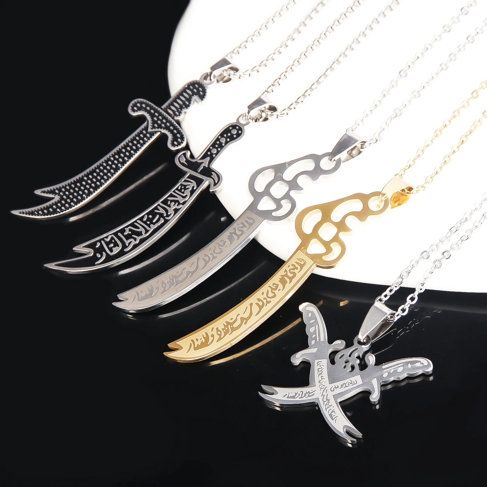 Ожерелье С Подвеской В Стиле Ретро Арабском Scimitar Унисекс Хип-хоп Панк