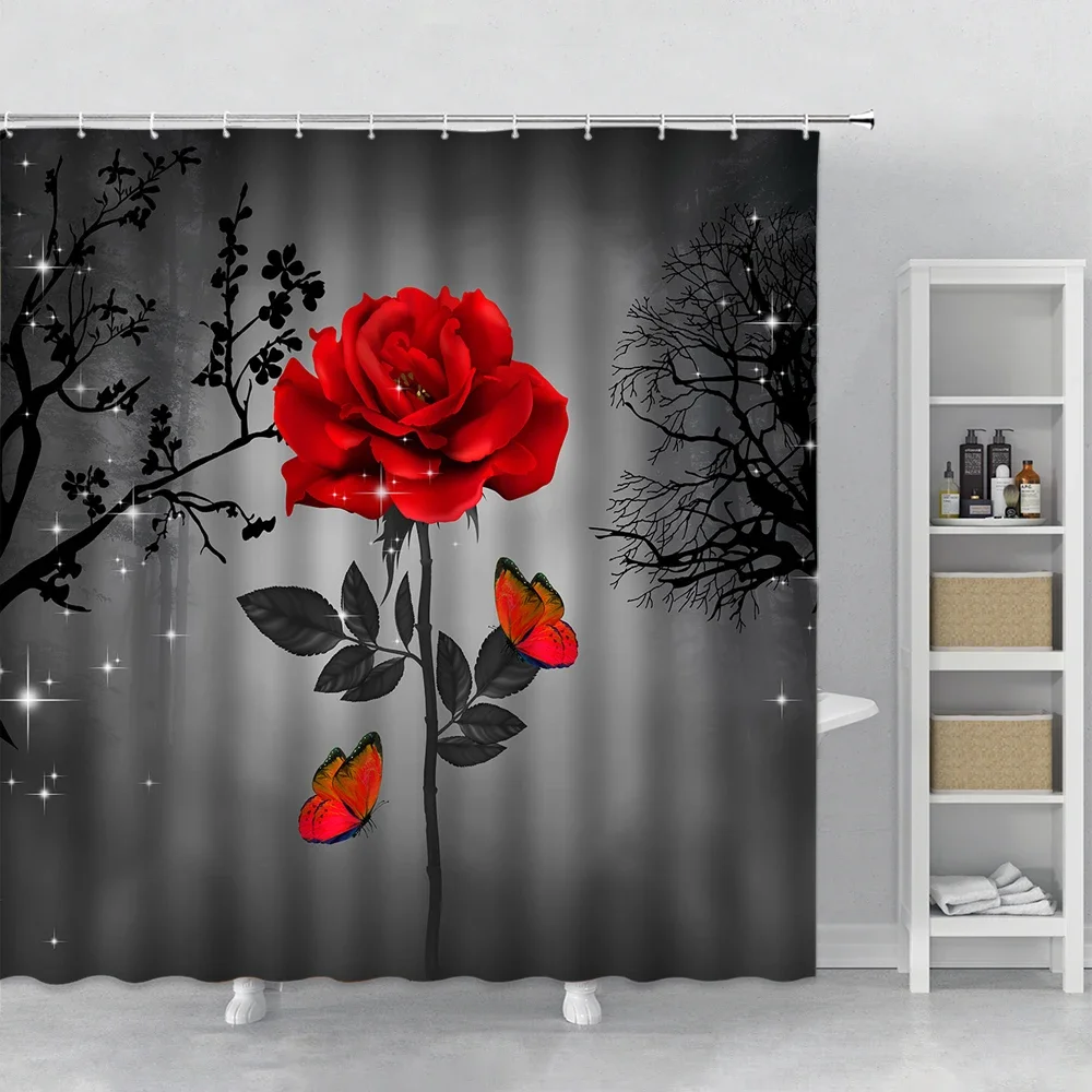 

Цветочная занавеска для душа из полиэстера