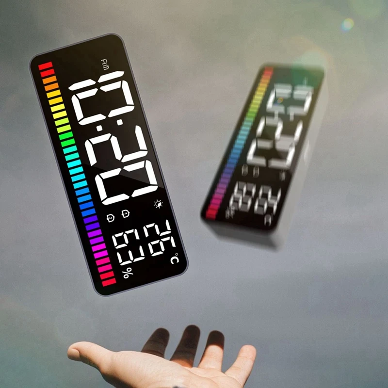 Светодиодный будильник звукосниматель спектра электронные часы функция