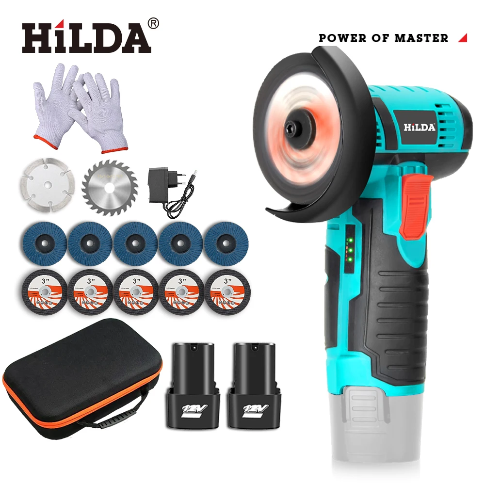 

HILDA Беспроводная угловая шлифмашина 12В