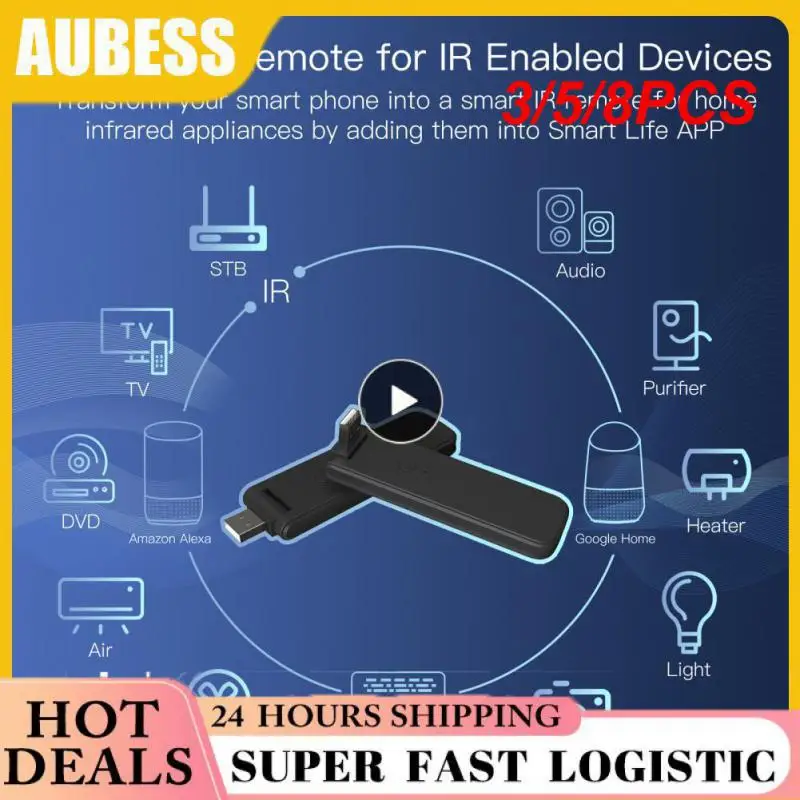 

3/5/8PCS Usb Smart Home Automation Universal Wifi 2.4g Wireless Ir Controller Voice Control Tuya