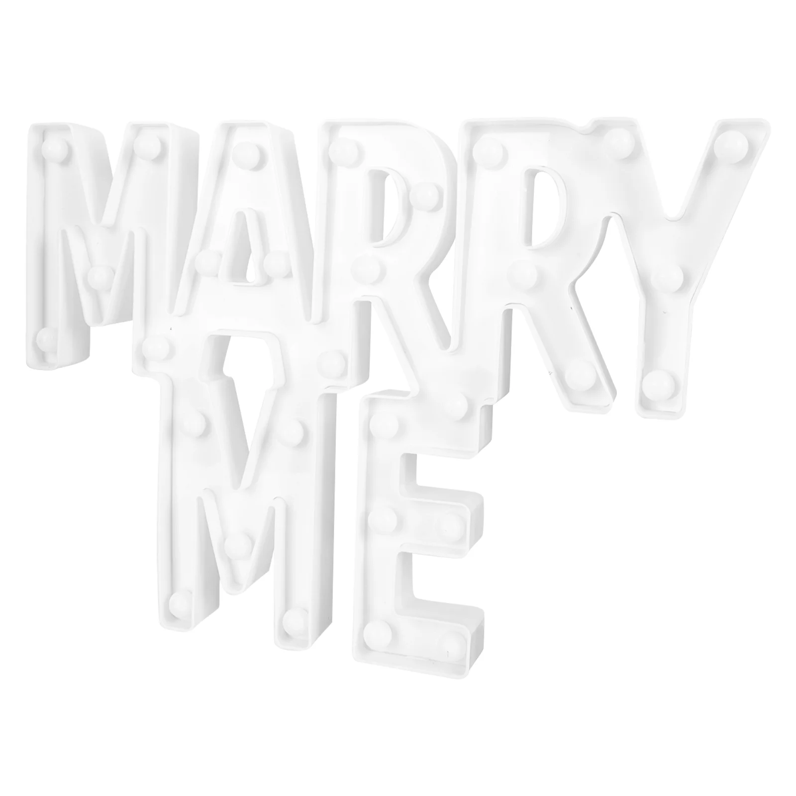 

1Pc Proposal Scene Layout Prop Light Marry Me Pattern Light Decor for Party
