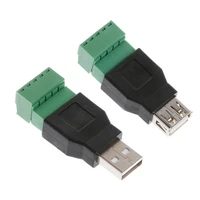 usb 2 0 type a to 5p screw shield terminal plug male female connector