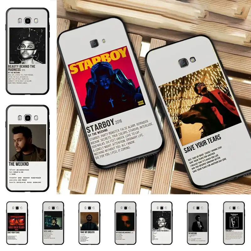 

The Weeknd Minimalist Poster Phone Case for Samsung J 4 5 6 7 8 prime plus 2018 2017 2016 J7 core