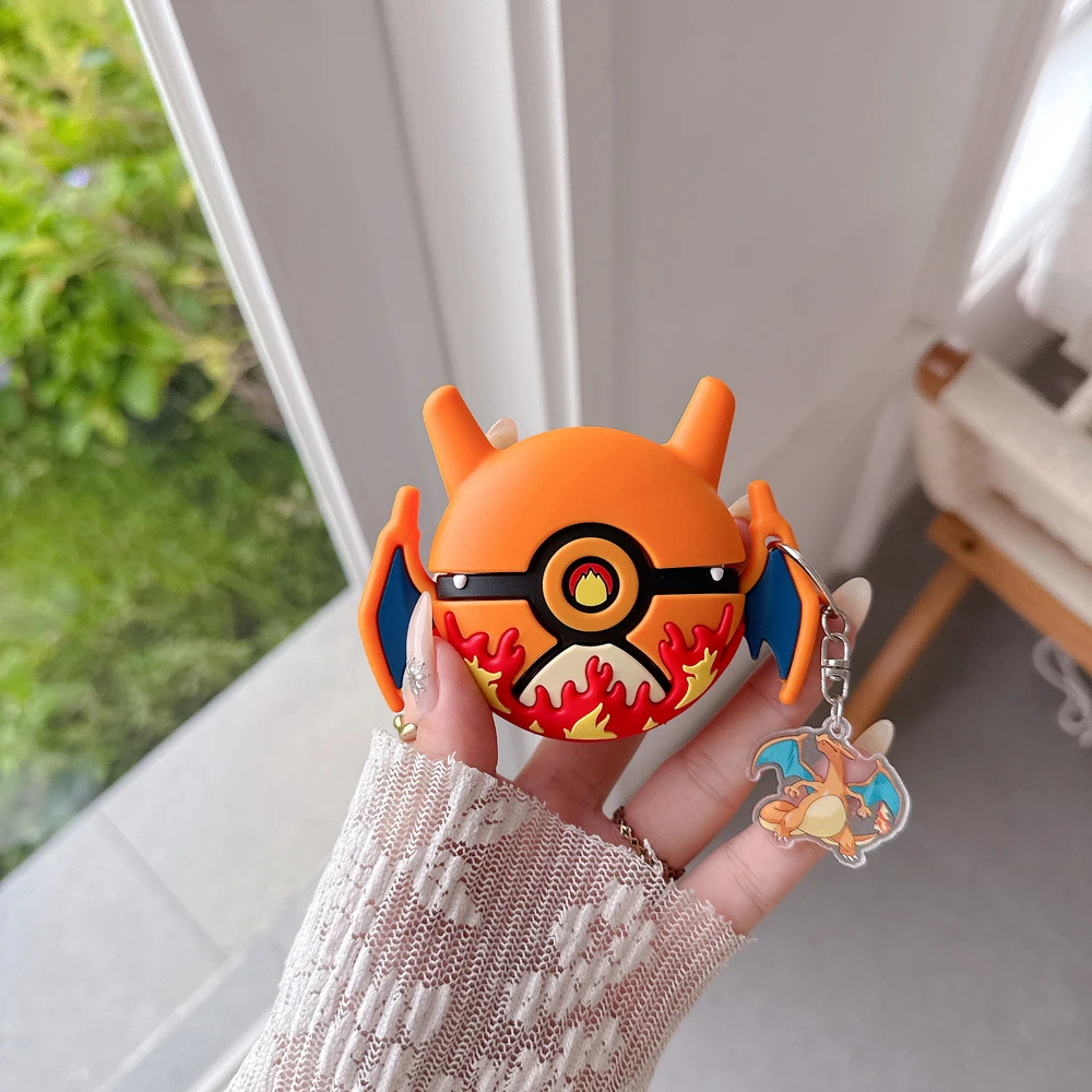 Фото Чехол для наушников 3D Pocket Monsters Pokemon Charizard Poké Ball для Airpods 4 Pro 3 2, защитный чехол для беспроводной Bluetooth-гарнитуры №3