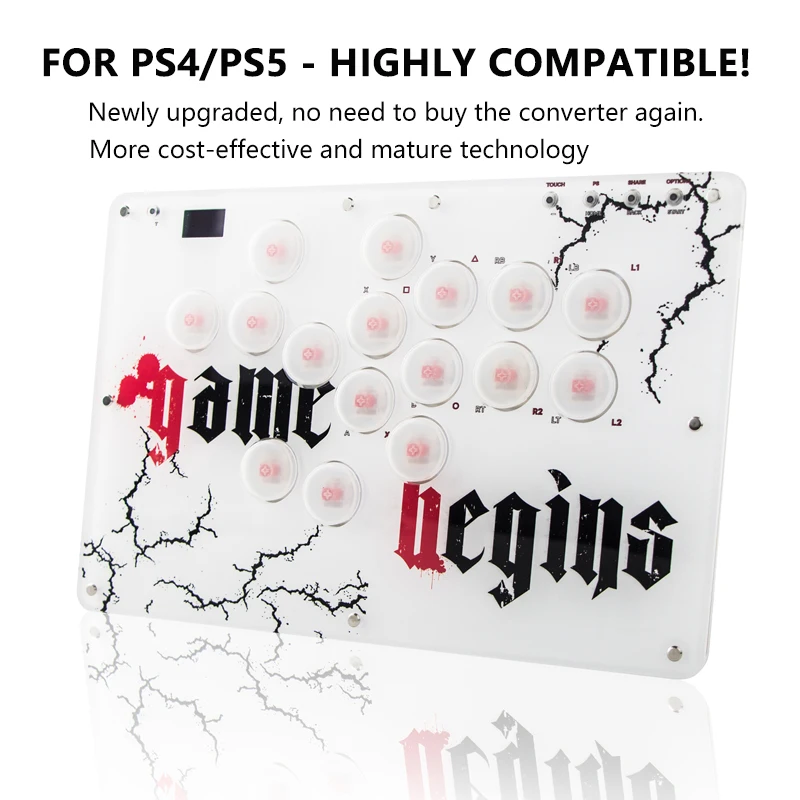 Бессрычажный контроллер REMANK для PS4/ПК/переключателя/паровой аркадный боевой