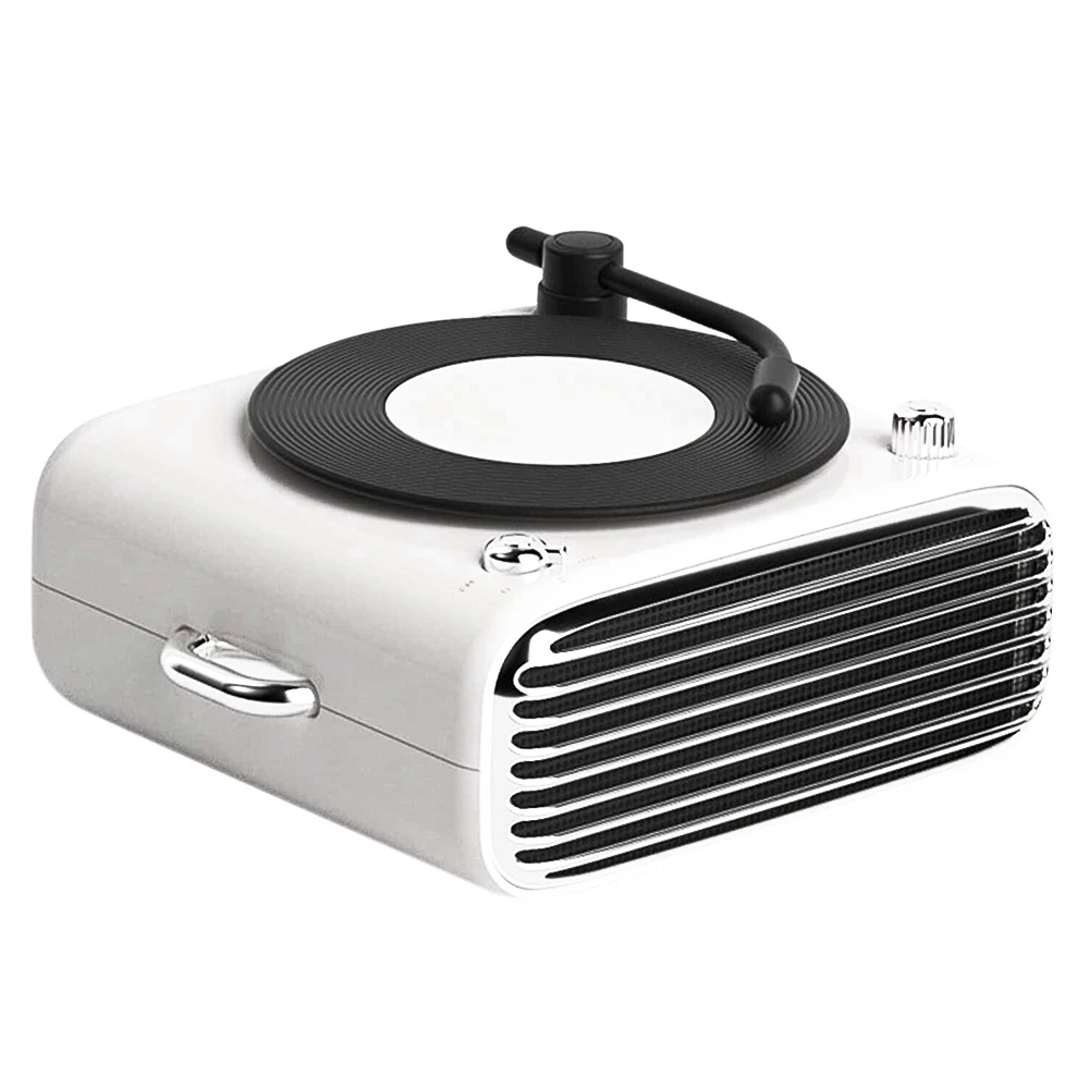 

D10 Retro Turntable Bluetooth Speaker Aroma Speaker Diffuser Subwoofer Record Player - White