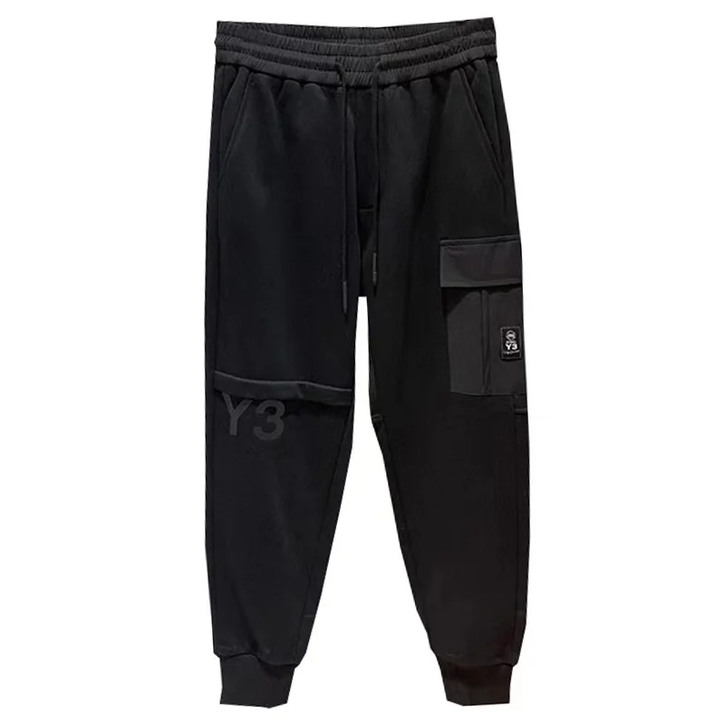 Yohji Yamamoto Autumn Winter Y3 Autograph Printing Pencil Pants Men's And Women's Fashionable Sports Trousers